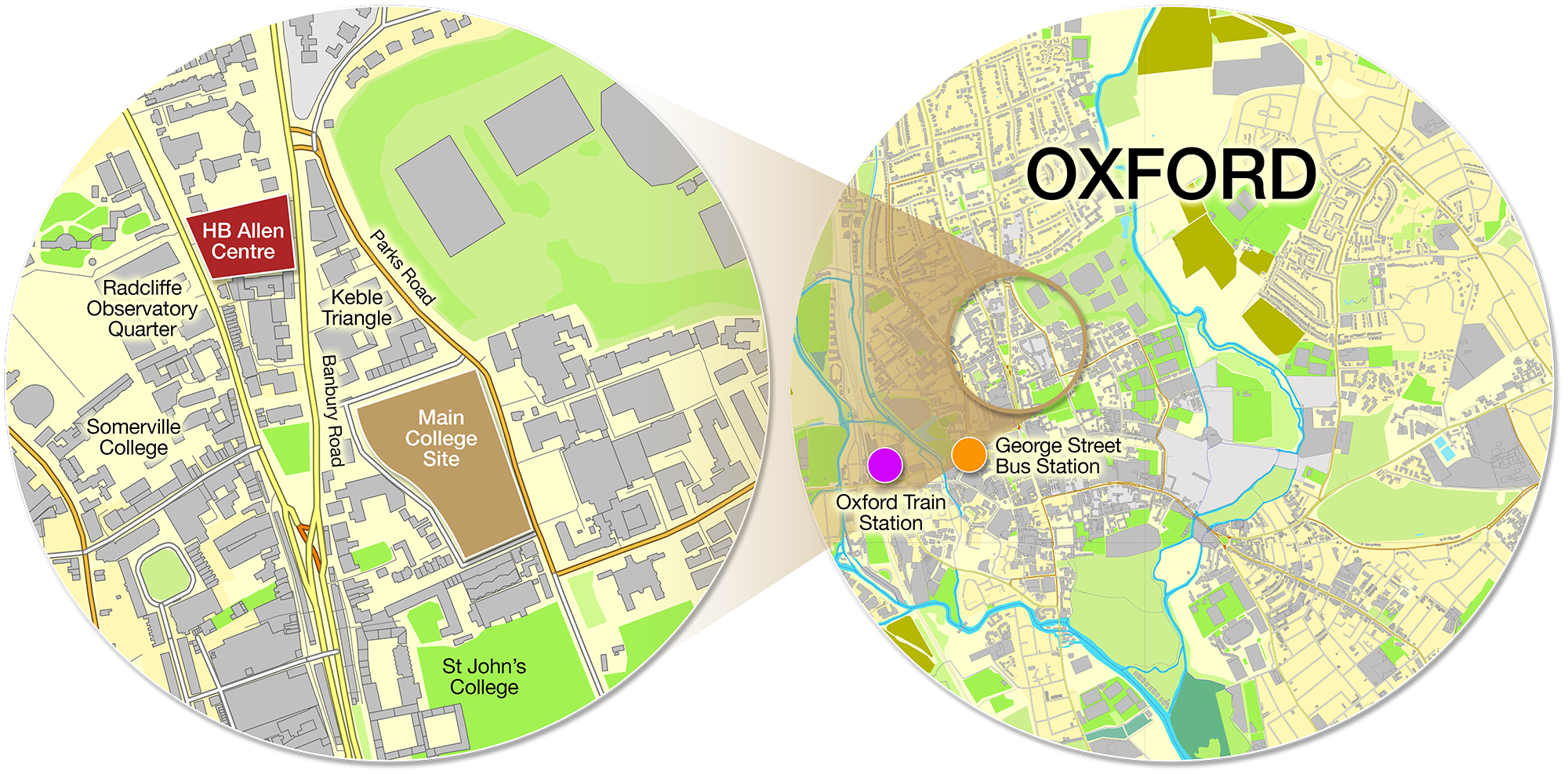 Keble College - Oxford Conferences Map